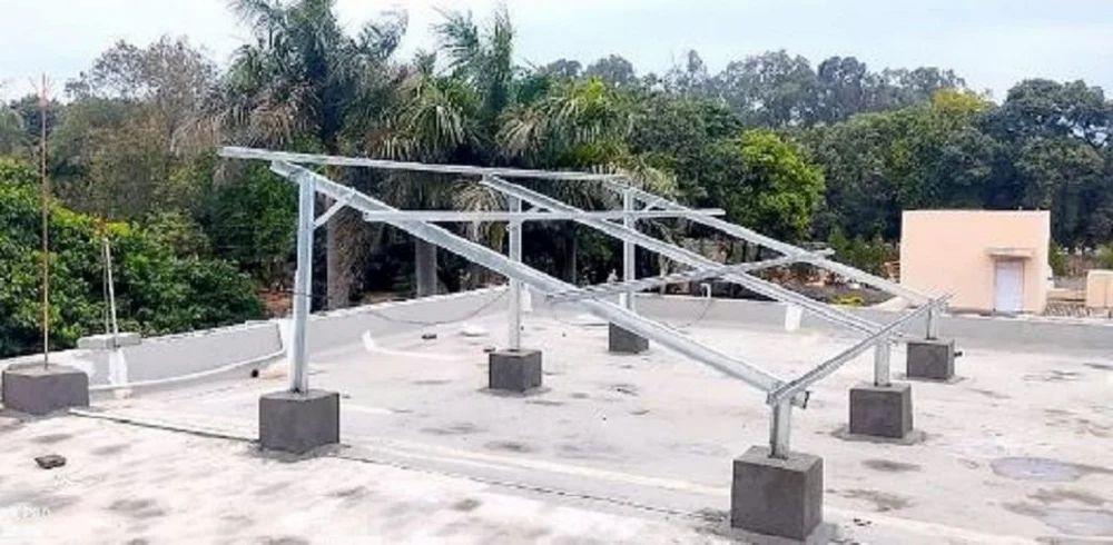 Galvanised iron mounting structure for solar panels